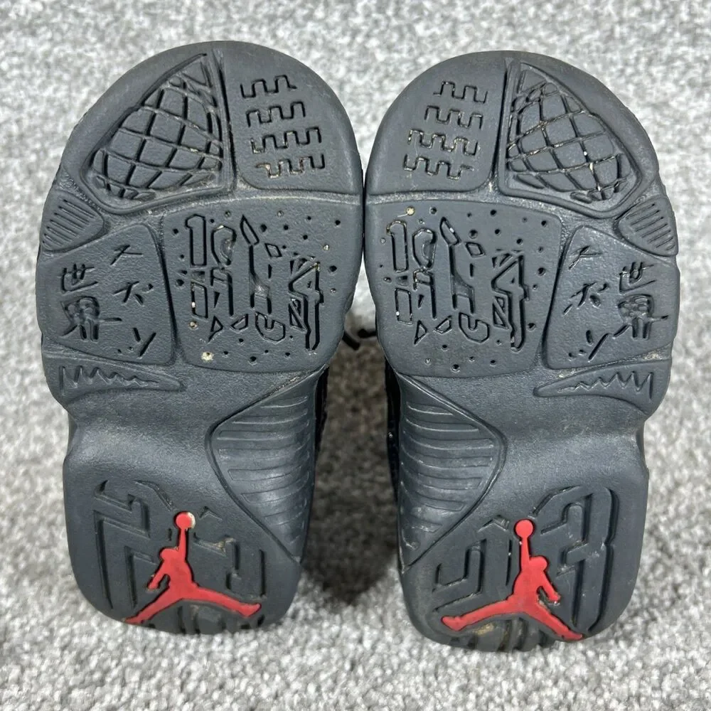 Nike Boys Air Jordan 9 401812-014 Black Basketball Shoes Sneakers Size 5C
